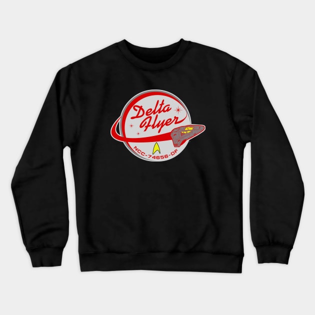 Delta Flyer Patch Crewneck Sweatshirt by PopCultureShirts